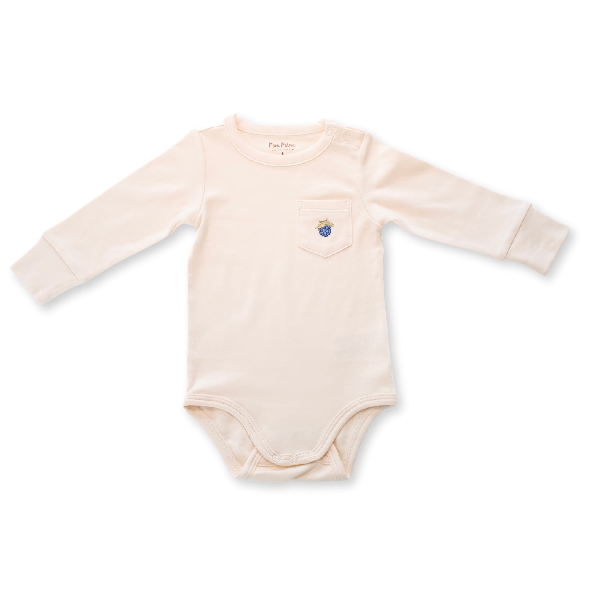 Body con bolsillo para bebé en algodón orgánico